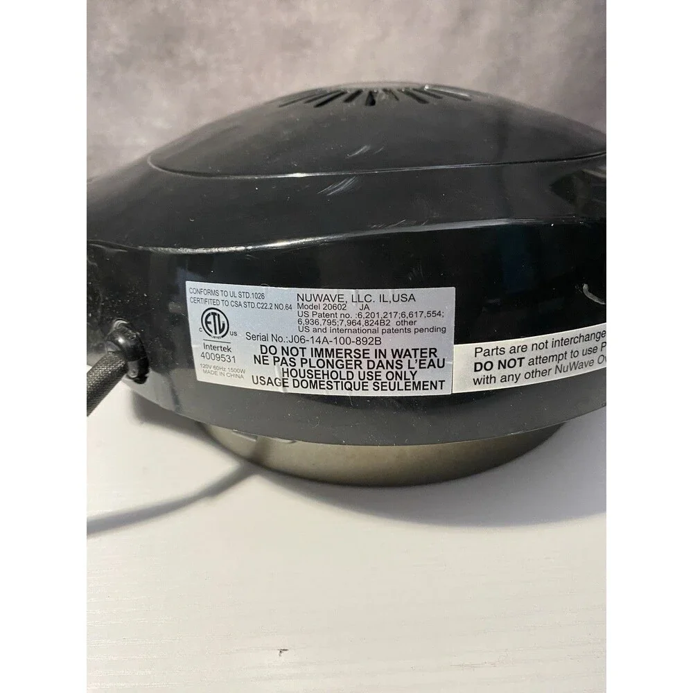 NuWave Pro Plus Infrared Oven Replacement Power Motor Head Only Black 20602